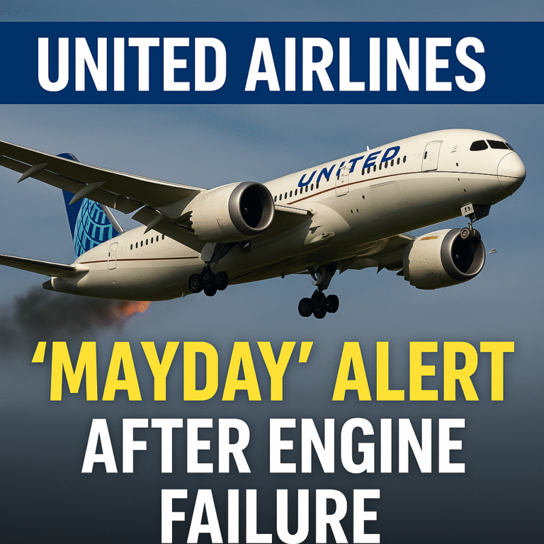 United Airlines Boeing 787 Dreamliner emergency landing after engine failure on flight UA108 – July 2025