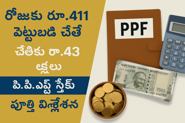 రోజుకు రూ.411 పెట్టుబడి చేస్తే పీపీఎఫ్ స్కీమ్ ద్వారా రూ.43 లక్షలు వచ్చే పూర్తి విశ్లేషణ