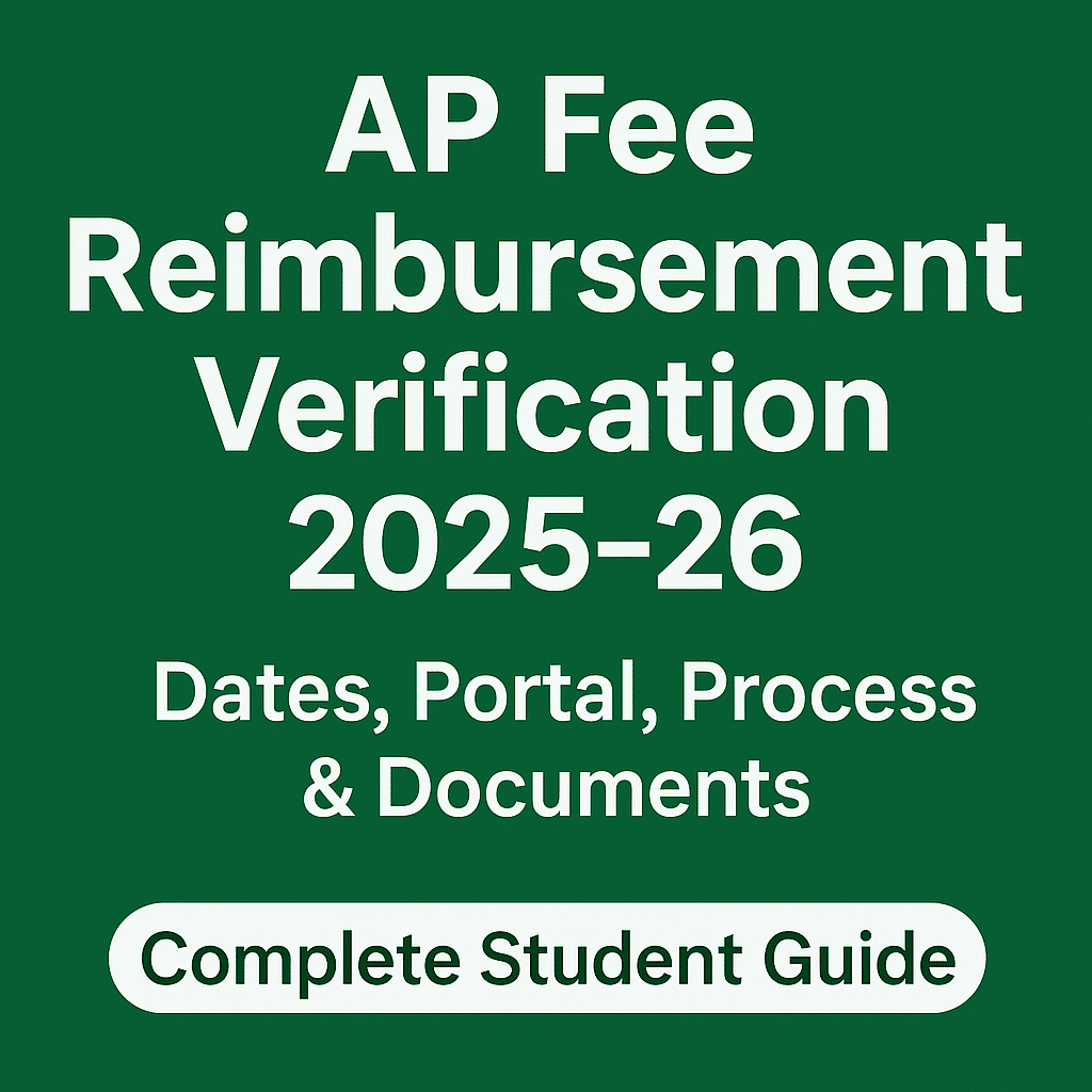AP Fee Reimbursement Verification 2025-26 – Dates, Process, Documents